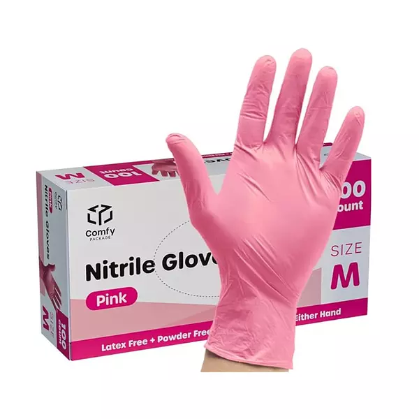 Guantes De Nitrilo Rosados