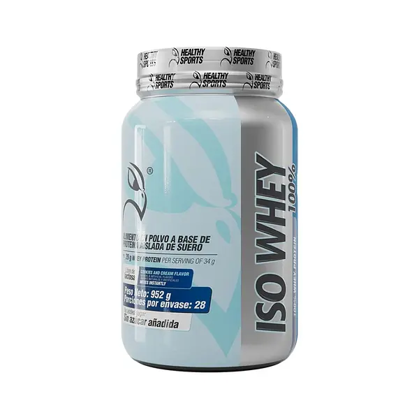 Iso Whey 100% 952 G – 28 Porciones – Sabor Galletas Con Crem