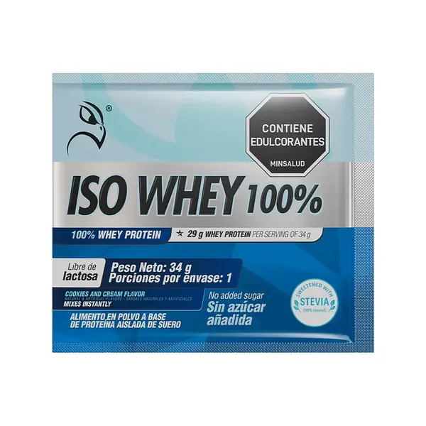 Iso Whey 100% – 34 G – 12 Porciones En Sobres