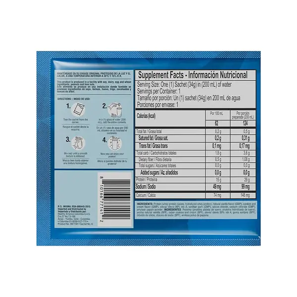 Iso Whey 100% – 34 G – 12 Porciones En Sobres