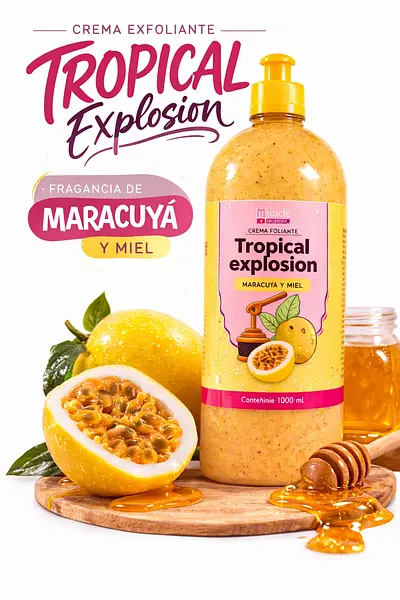 Crema Exfoliante Tropical Explosión – Maracuyá Y Miel