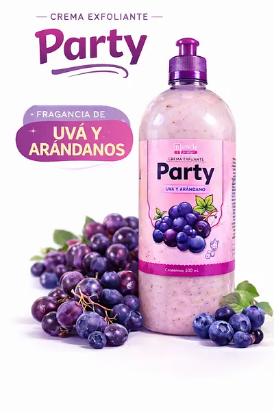 Crema Exfoliante Party – Uva Y Arándano