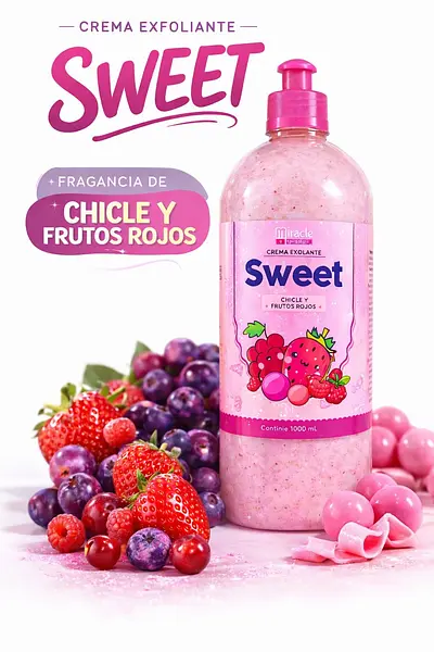 Crema Exfoliante Sweet – Chicle Y Frutos Rojos